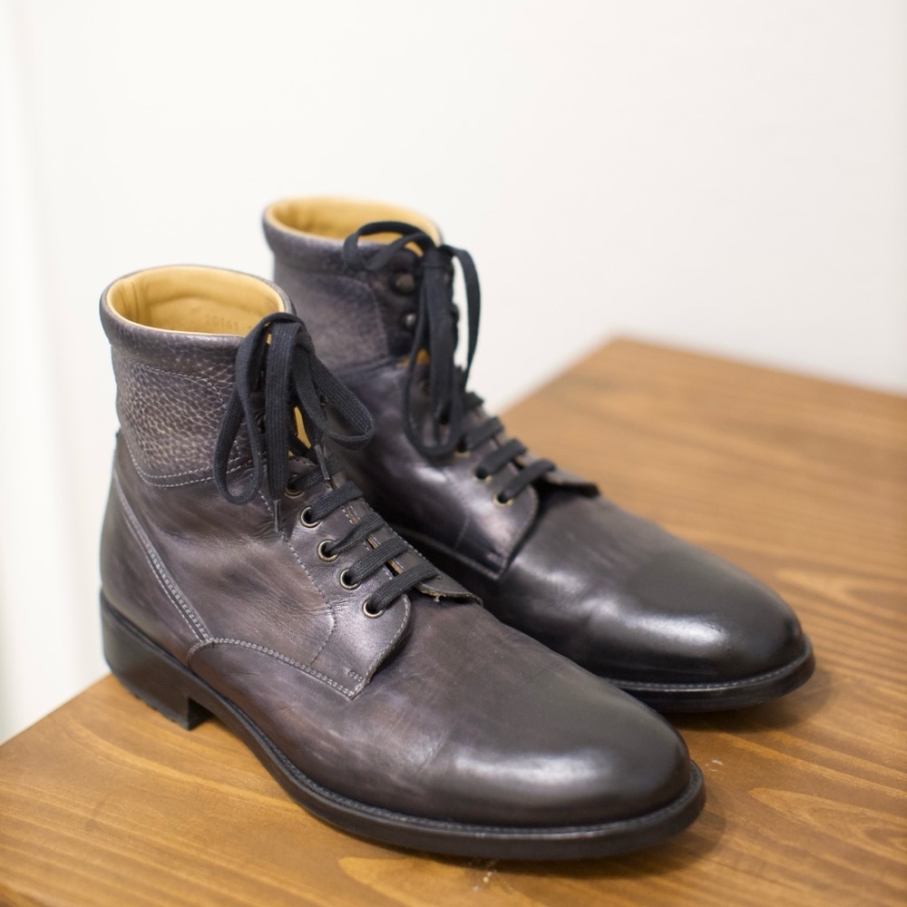 Magnanni Patton Gray Pebble boots.